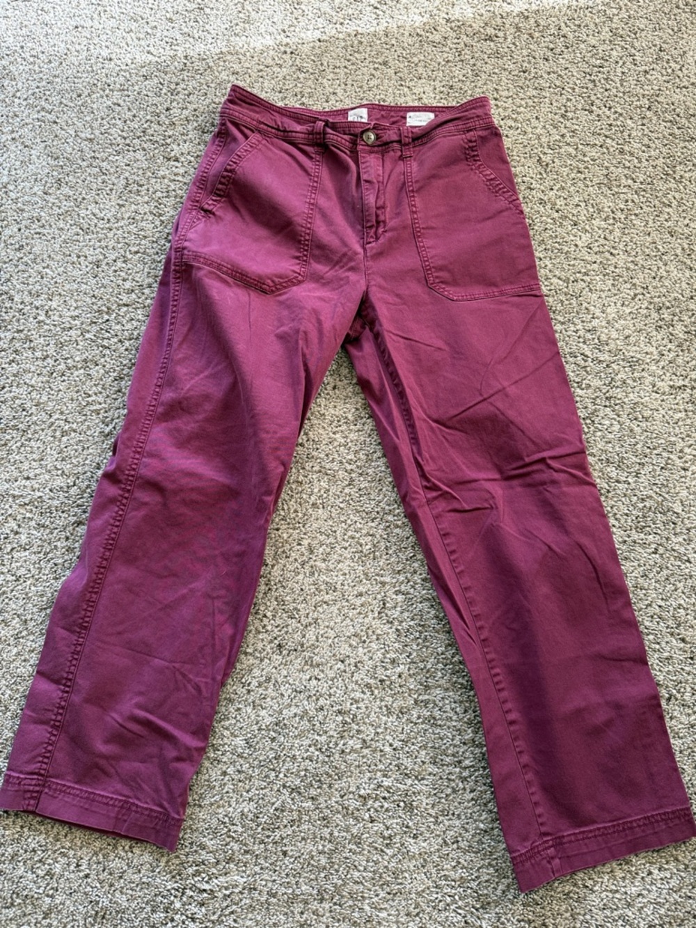 GAP Straight-Leg Women’s utility khakis in Plum
